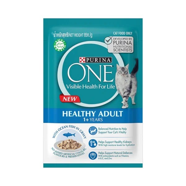 Purina One Healthy Ocean Fish Flavor Wet Food in Gravy for Adult