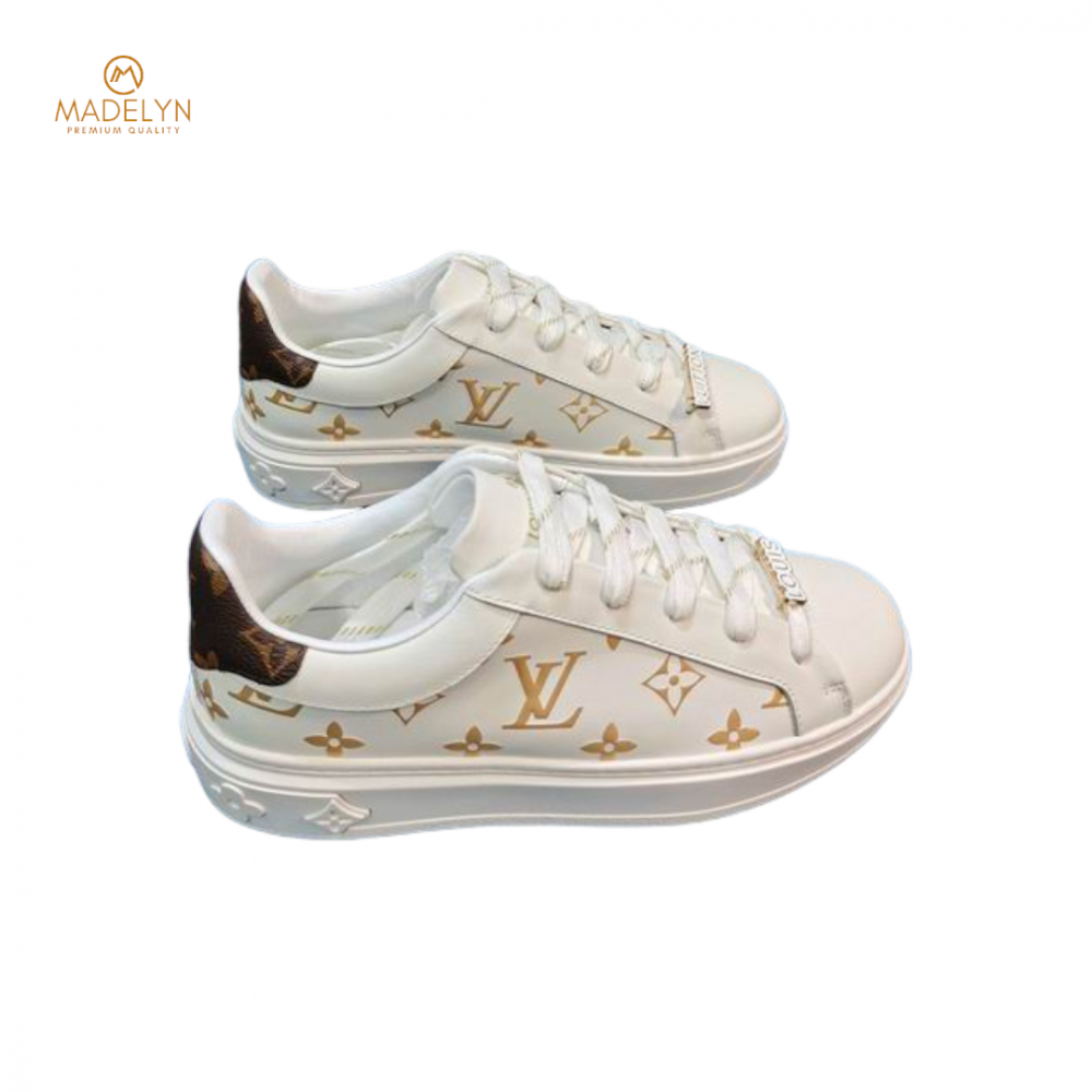 gold lv sneakers