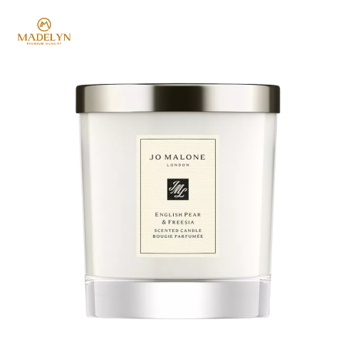 شمعة منزلية من الكمثرى الإنجليزية والفريزيا، 200 جرام