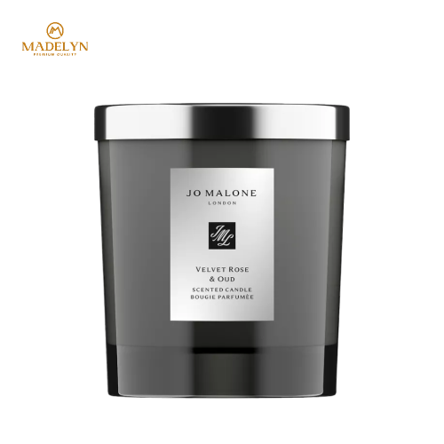 شمعة منزلية من الورد المخملي والعود، 200 جرام