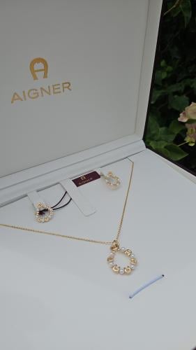 طقم سلسال وحلق ماركة اقنر