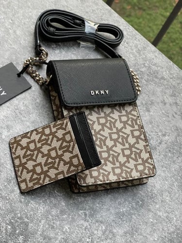 شنطة جوال + حامل بطاقات ماركة DKNY