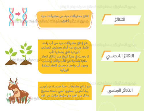 مطويه علوم التكاثر ماده العلوم الصف الخامس ورقة عم...