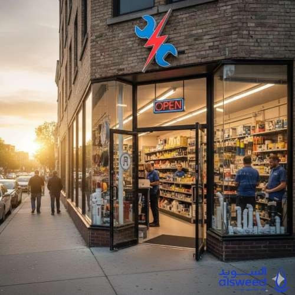 محل سباكة وكهرباء مفتوح الآن