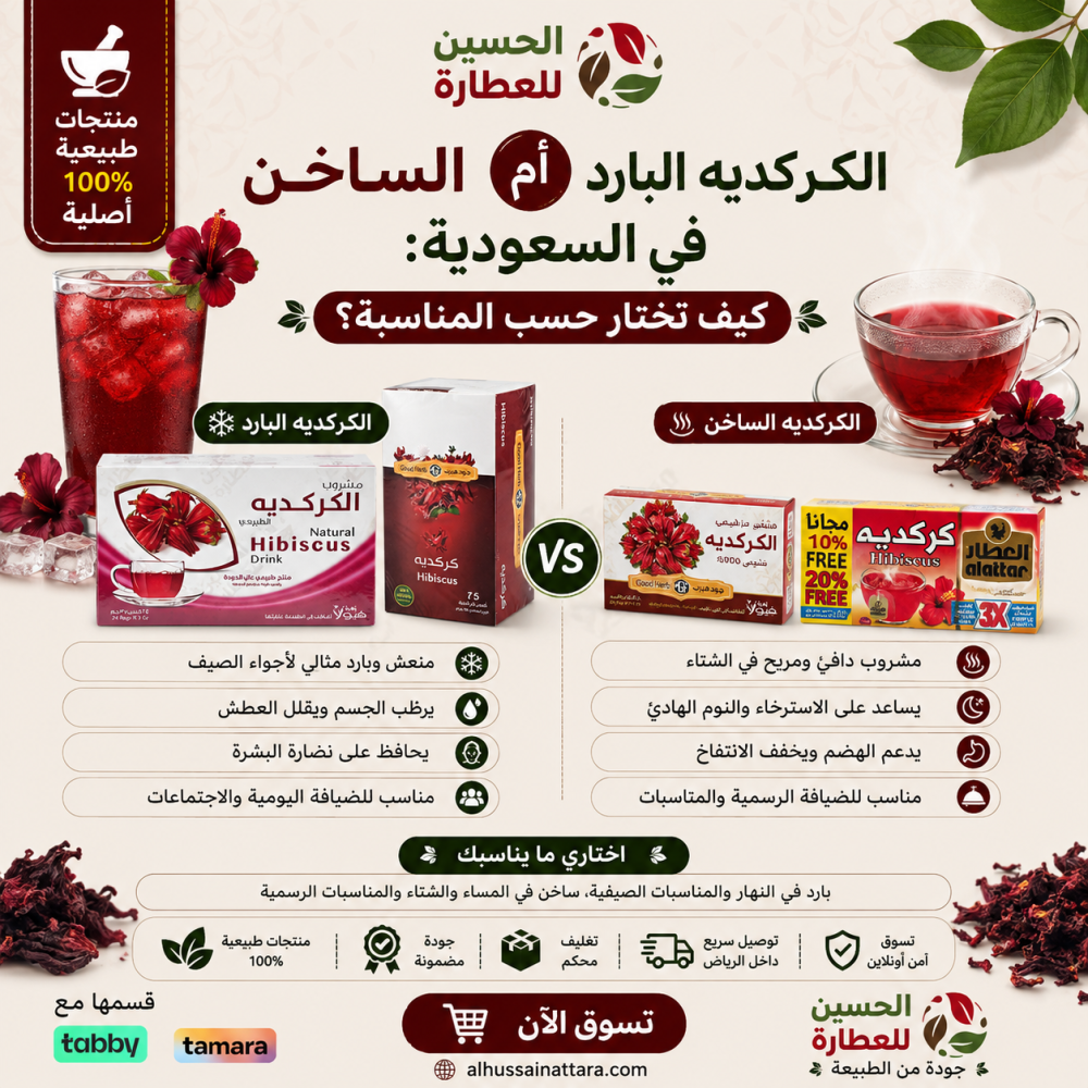 الكركديه البارد أم الساخن في السعودية: كيف تختار حسب المناسبة؟