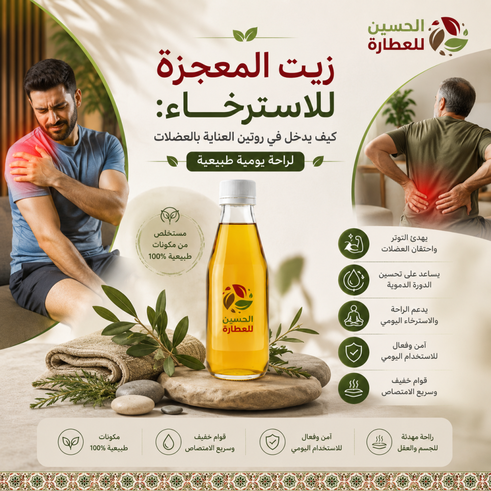 زيت المعجزة للاسترخاء: كيف يدخل في روتين العناية بالعضلات لراحة يومية؟