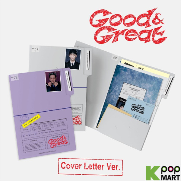 [SET][Cover Letter Ver.] KEY 2nd Mini Album - Good & Great (SET Ver.) 2CD