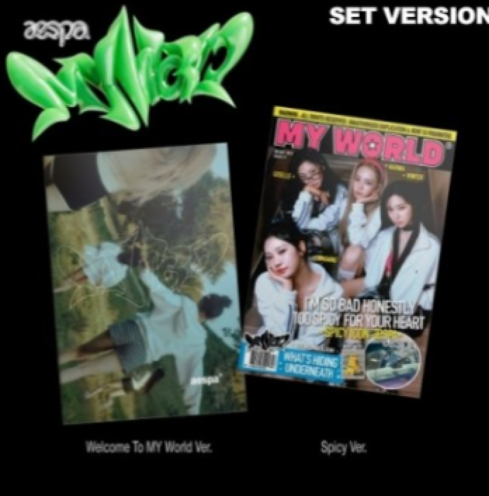 [SET][Zine] aespa 3rd Mini Album - MY WORLD (SET Ver.) 2CD + 2Poster