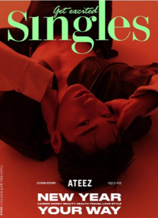 Magazine SINGLES 2024-01 Type.A ATEEZ