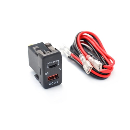 منفذ شحن Type-C + منفذ USB شحن سريع QC مستطيل تويو...