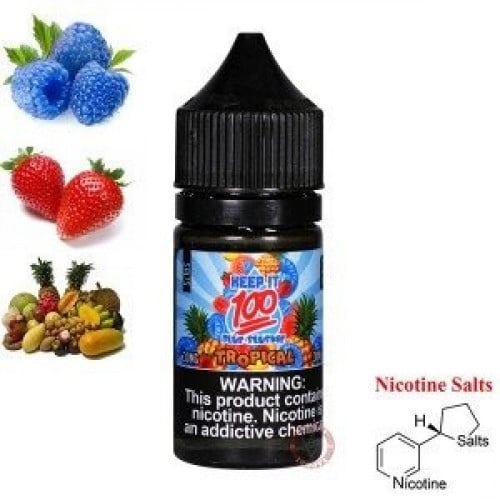 نكهة سولت فواكه استوائية فراولة توت keep it 100 Blue Slushie Tropical