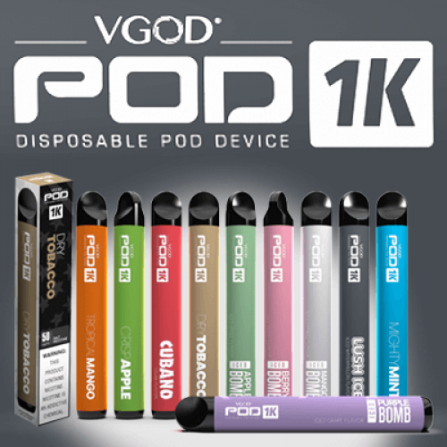 السحبة الجديدة الجاهزة من في قود 1000 سحبة VGOD - POD 1K DISPOSABLE DEVICE