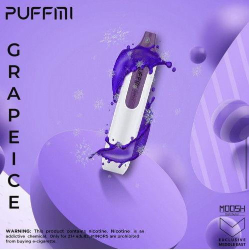 سحبة بف مي عنب ايس VAPORESSO - PUFFMI 1500 PUFFS 3% MG ( GRAPE ICE )