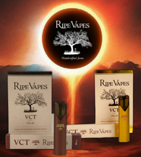 سحبة جاهزة معبأة لنكهة VCT RIPE VAPES DISPOSABLE PALM DEVICE - VCT