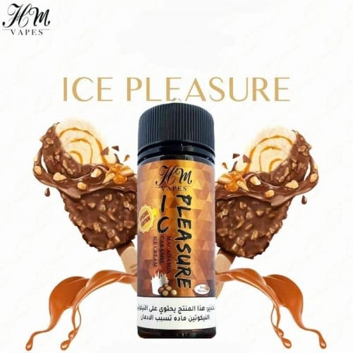 نكهة فيب بطعم الأيس كريم مع الكارميل و الماكاديميا من اي سي بيلجر عملاقة HM IC PLEASURE Macadamia, Caramel, and Ice Cream 120ML