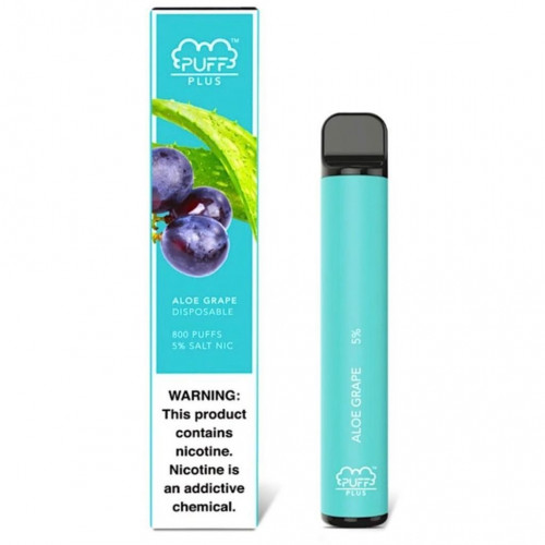 سحبة جاهزة بنكهة العنب والصبار 800 موشة Puff Plus Aloe Grape