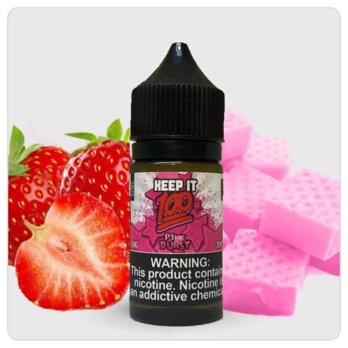 نكهة سولت حلاوة الفراولة من كيب ات 100 Keep It 100 Pink Burst Salt