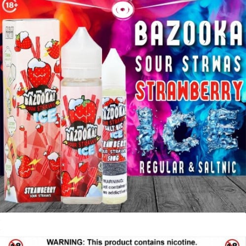 نكهة فيب بازوكا الشهيرة حلاوة الفراولة الحامضة بارد Bazooka Strawberry ICE