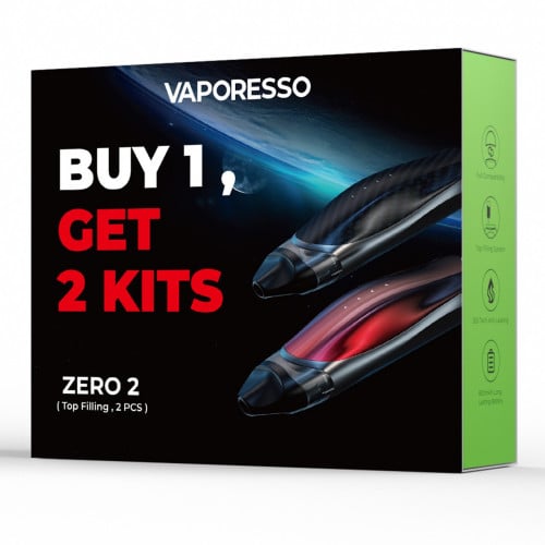 جهاز سحبة زيرو اشتر 1 وأحصل 2 بسعر واحد Vaporesso Zero 2 Limited Bundle Kit (Buy 1 Get 2 Kits)