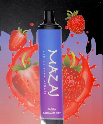 سحبة مزاج ديمون 4000 سحبه بنكهة فانتا فراوله ( قابله للشحن ) Mazaj Demon Disposable Fanta Strawberry