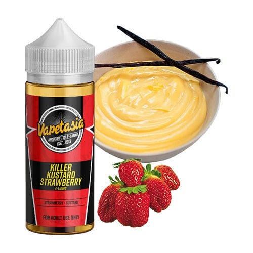 نكهة فيب كيلر كاسترد فراولة Killer Kustard Strawberry E-Liquid By Vapetasia 100ml