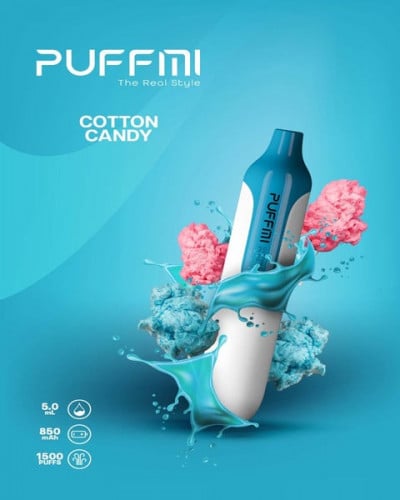 سحبة بف مي حلاوة القطن VAPORESSO - PUFFMI 1500 PUFFS 50 MG ( COTTON CANDY )