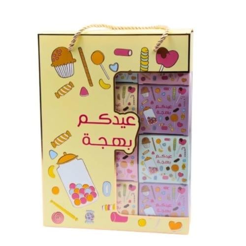 علب كرتونية ١٢ حبة داخل صندوق كرتوني باللوان جميلة