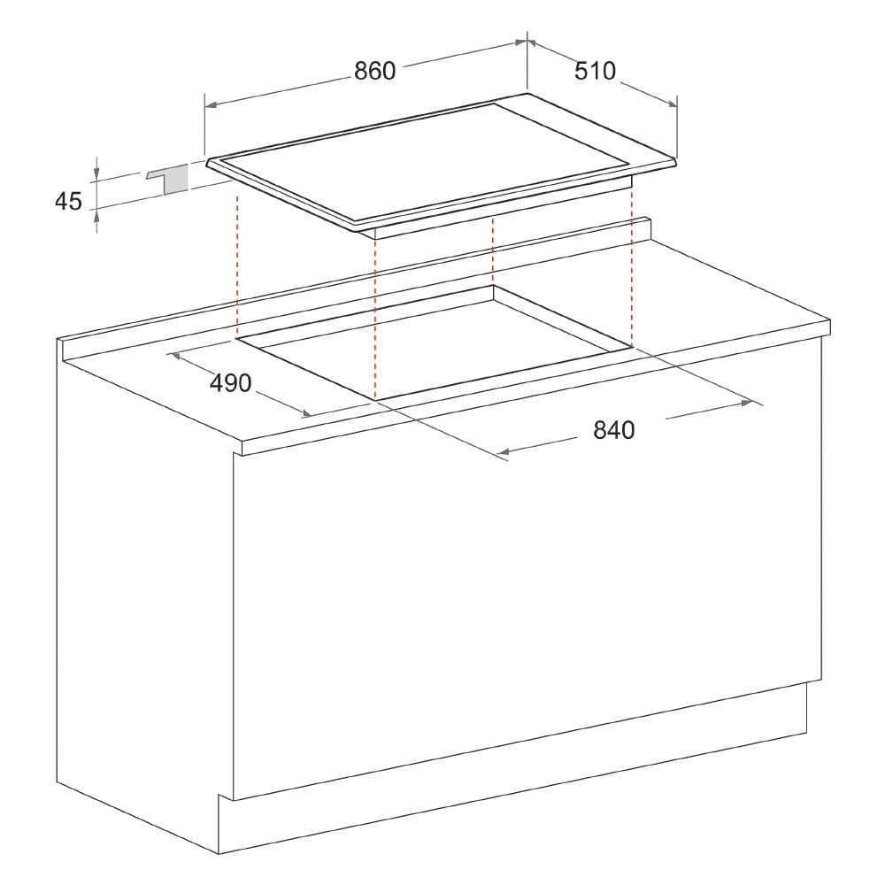 سطح ارستون 6 عيون غاز 90 شبك ثقيل استيل  AM96T0GMIXSA