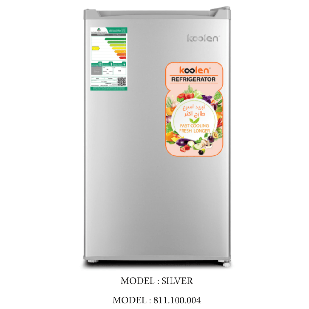 كولن ثلاجة باب واحد, مقاس 3.2 قدم، 92 لتر, سلفر 811100004