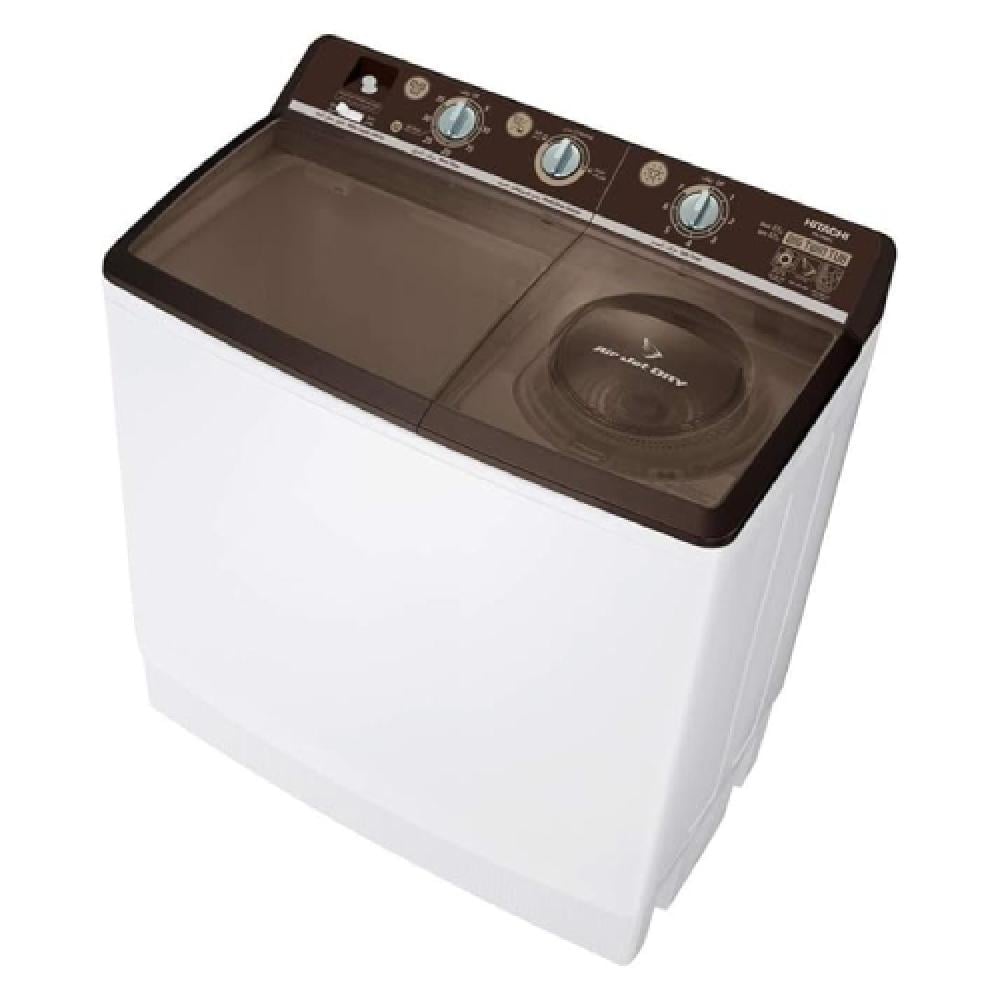 هيتاشي غسالة ملابس حوضين 17 كيلو ابيض غطاء بنىPS-1700FJDBR