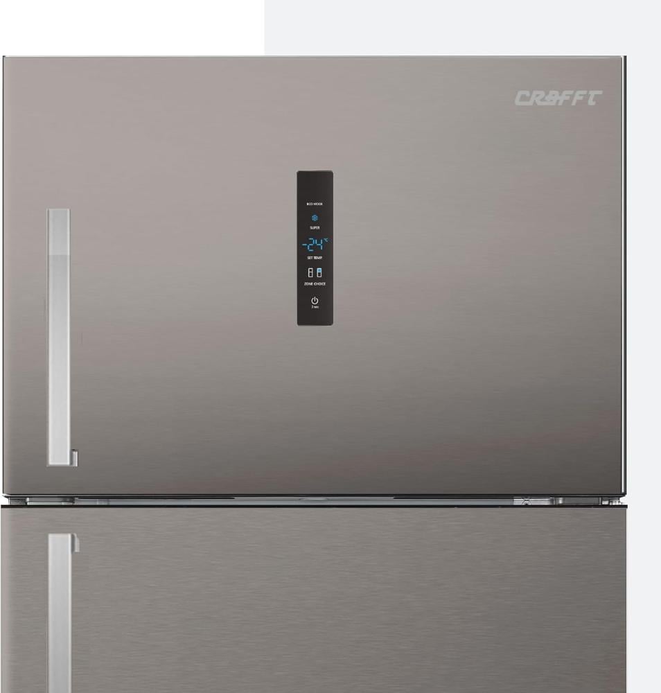 ثلاجة كرفت بابين فضي غامق 546 لتر 19.9 قدم إنفرتر CRK129SINV