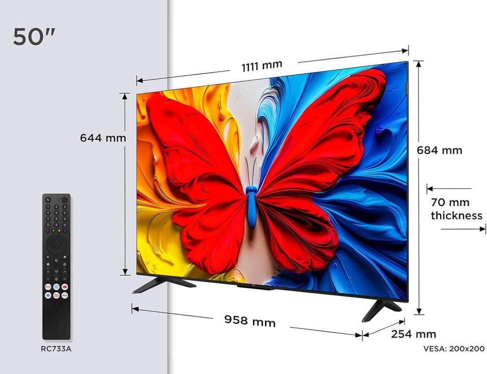 شاشة تي سي ال 50 يوصة 4K 50S5K