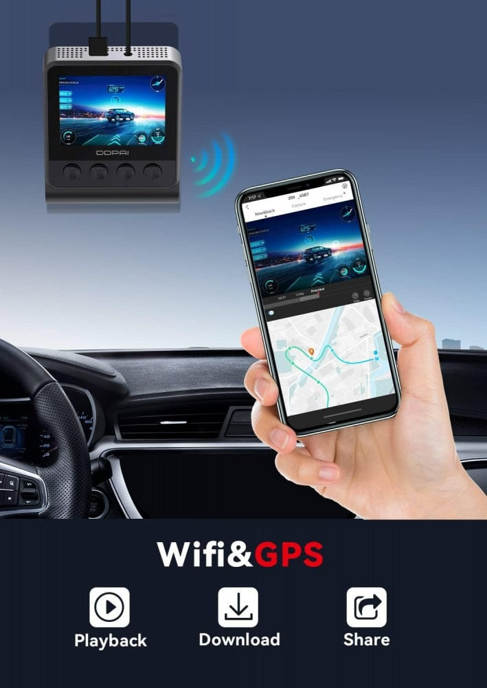 DDPAI Z50 Car Dash Cam with GPS and 4K HD Photography