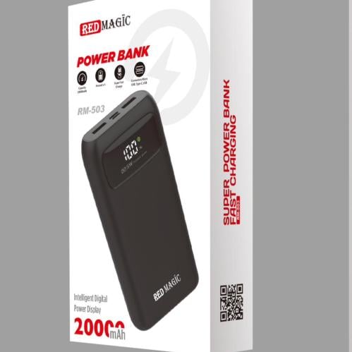 بوربنك بقوة 20000mAh يدعم الشحن السريع