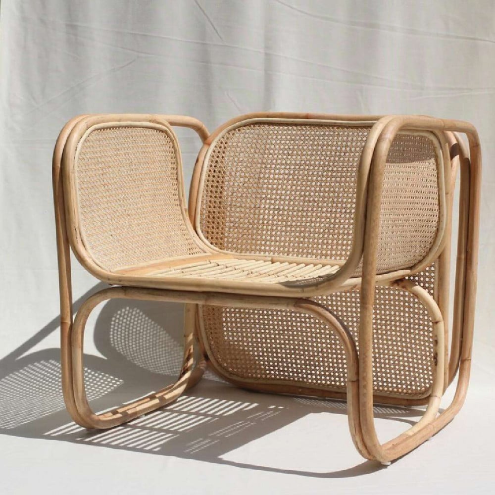 كرسي راتان خشب