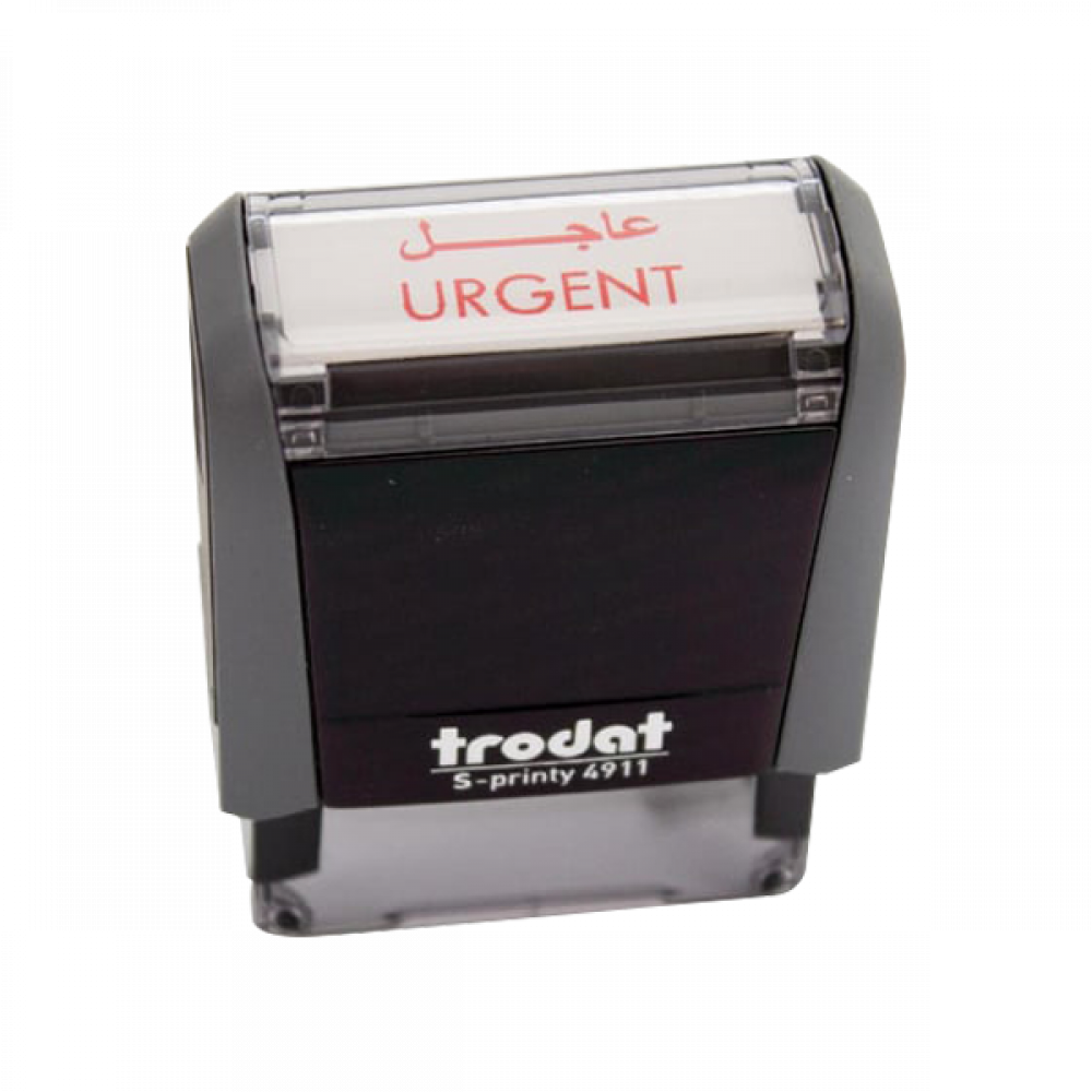 Lifetime Warranty on Mechanism 11368 w//Box Red pad Climate Neutral Up to 65/% Recycled Plastic Trodat Printy 4911 Self-Inking Stock Stamp-Paye