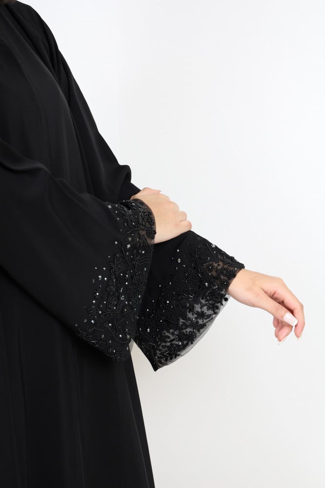 Salaona Nosheen Abaya with lace Sleeve