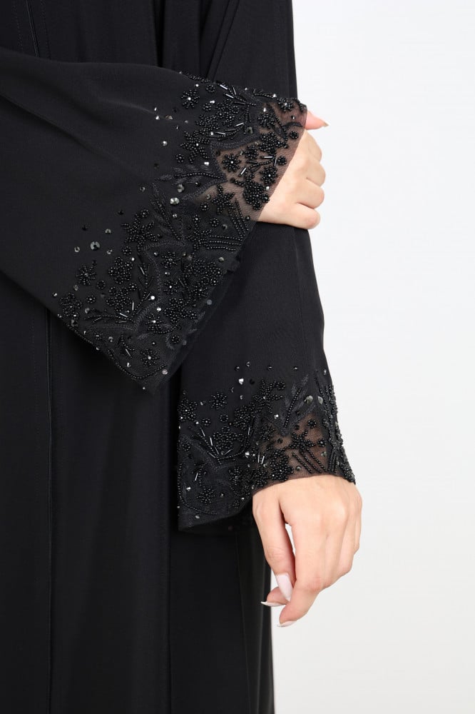 Salaona Nosheen Abaya with lace Sleeve