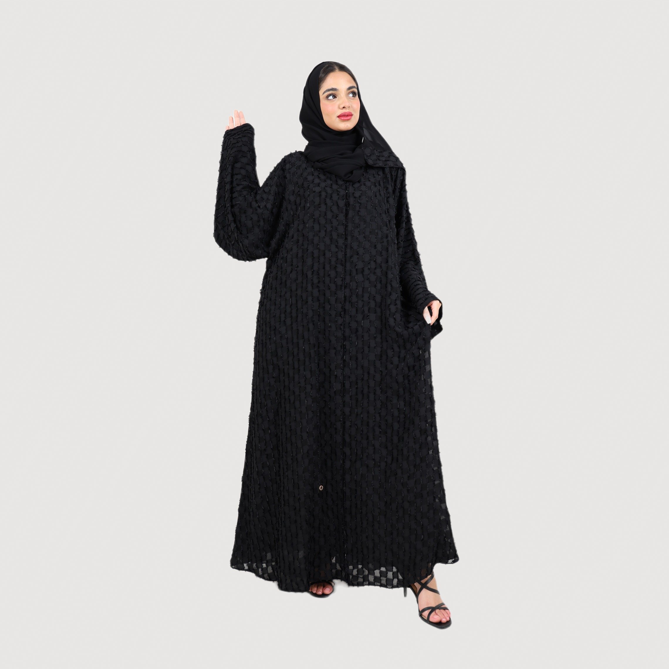Wrap around abaya sales