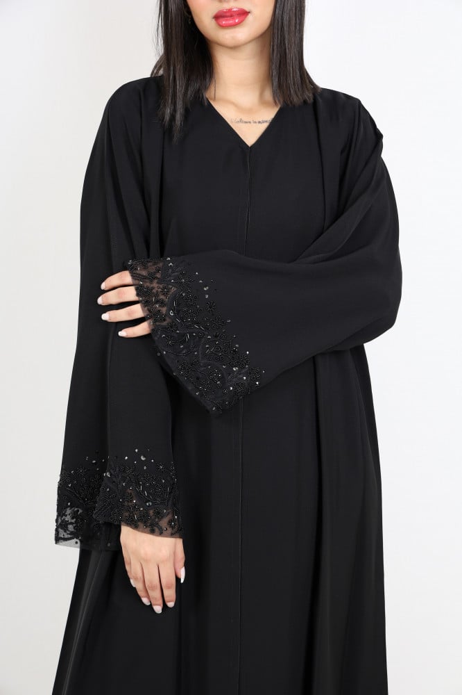 Salaona Nosheen Abaya with lace Sleeve