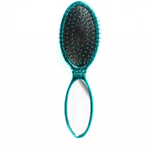 Hair brush with mirror green wet brush
