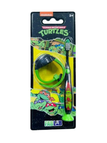 فاب لاب فرشه اسنان سلاحف مع ساعه مضيئه