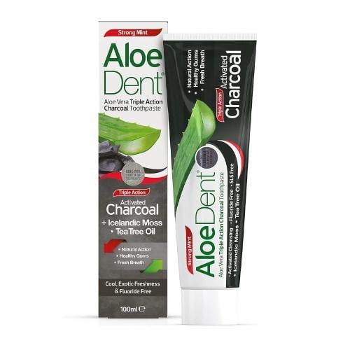 Aloe Dent Aloe Vera Triple Action Charcoal Toothpaste 100ml