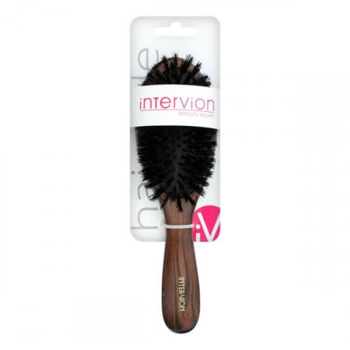 Hairbrush suitable for short hair, wooden interfion