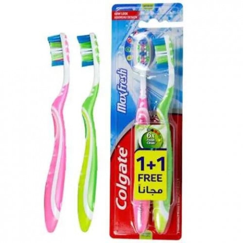 فرشاة اسنان كولجيت 1+1 مجانا متوسطة