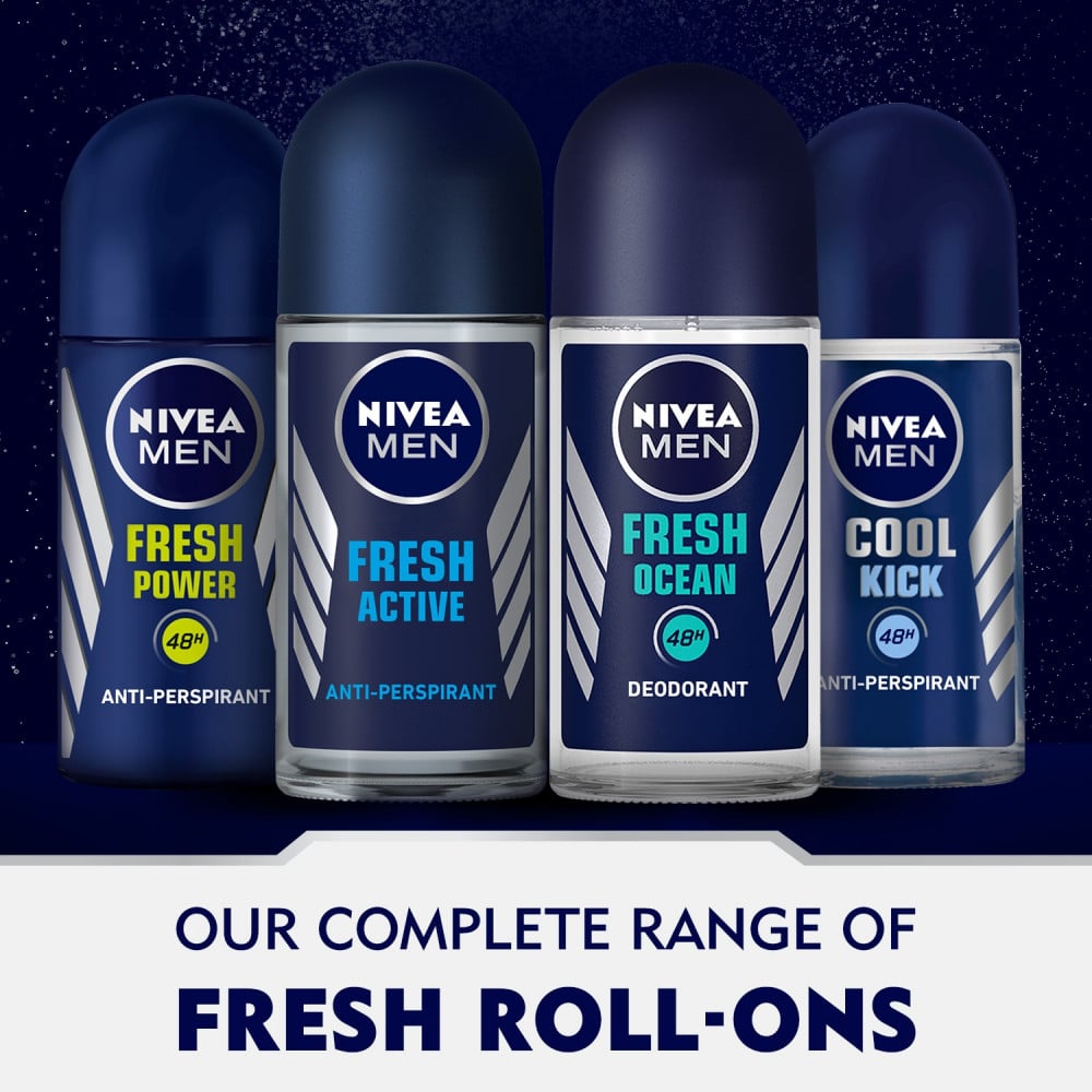 Halve cirkel Uitgaven overschrijving NIVEA MEN Fresh Ocean, Deodorant for Men, Aqua Scent, Roll-on 50ml - اكبر  موقع الكتروني يلبي احتياجاتك اليومية