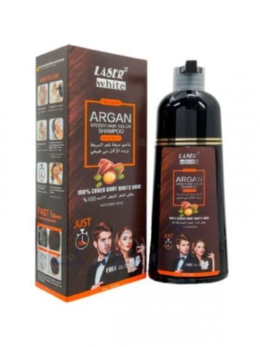 Laser White Natural Brown Hair Dye Shampoo 420 ml