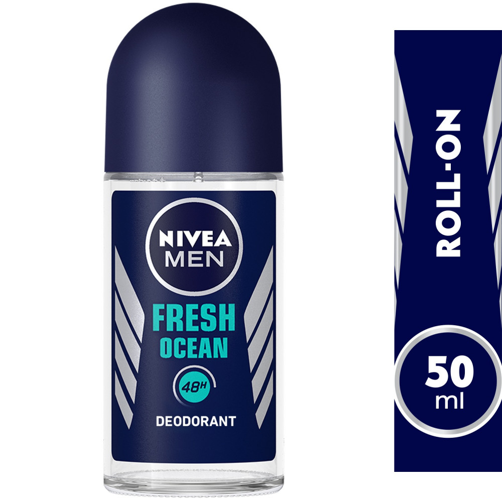 Halve cirkel Uitgaven overschrijving NIVEA MEN Fresh Ocean, Deodorant for Men, Aqua Scent, Roll-on 50ml - اكبر  موقع الكتروني يلبي احتياجاتك اليومية