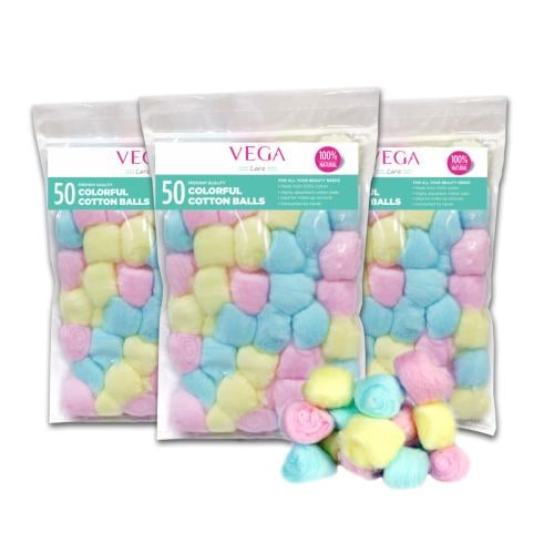 كرات قطن الوان 250حبة