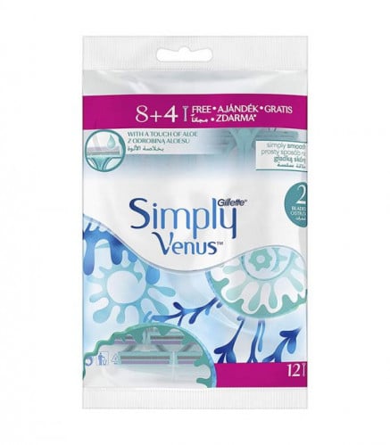 شفرات سيمبلي فينوس 2 جيليت 8+4 قطع